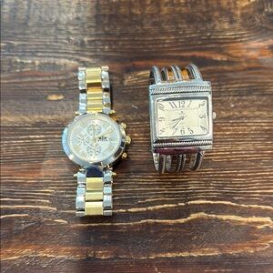 Gold and Silver Women’s Watch Set